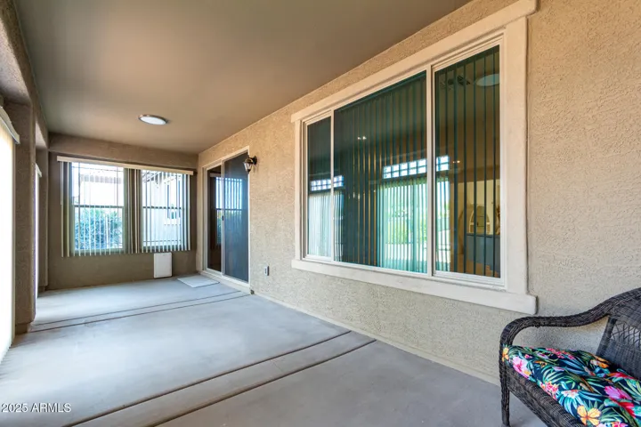 Enclosed back patio
