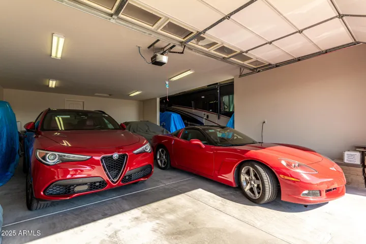 4 car garage plus elongated RV garage