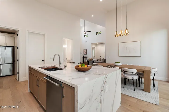 DOUBLE WATERFALL VANITY WITH CABINETS