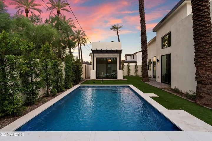 POOL SHADED AROUND 5 FROM WEST SUN