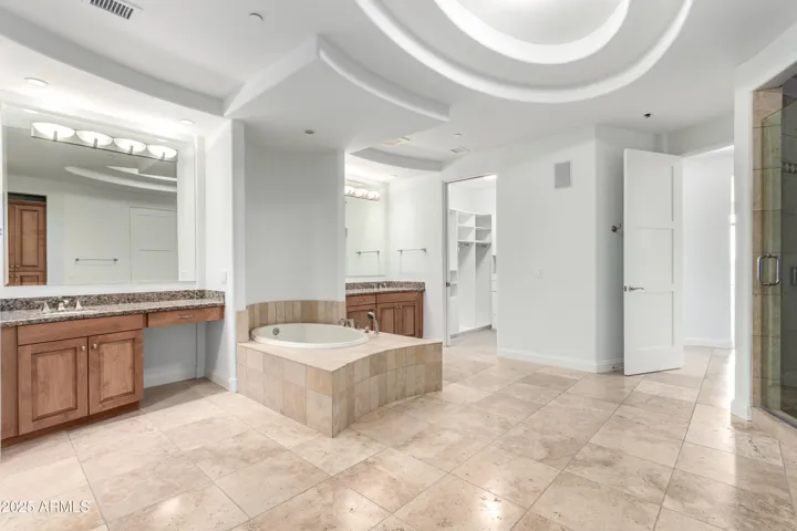 Separate Jacuzzi Tub and Oversized Shower