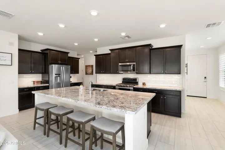 Beautiful granite countertops and self closing cabinets throughout