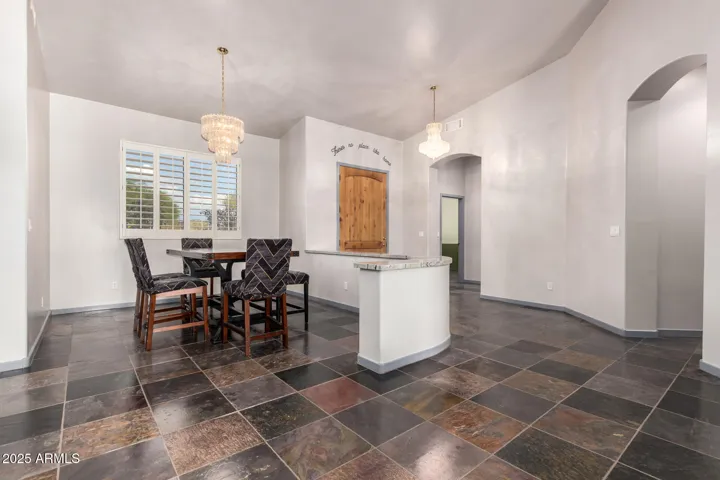 DINING ROOM- PLANTATION SHUDDERS THROUGHOUT