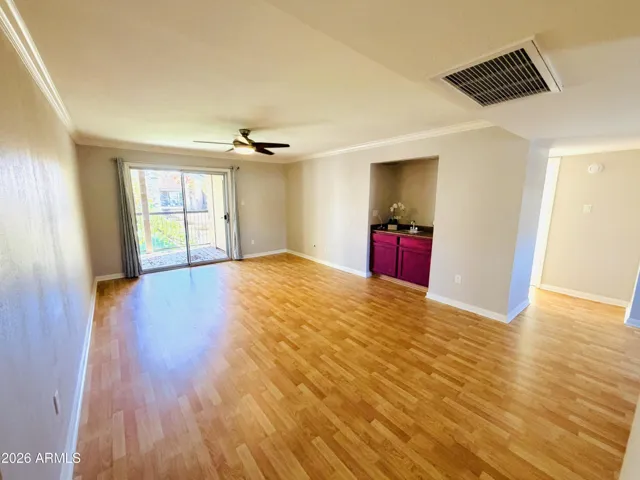 wet bar in living room