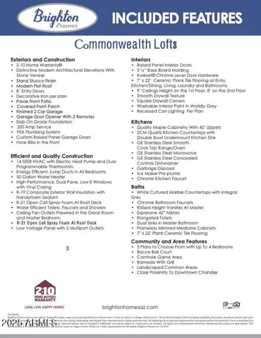 Included features list