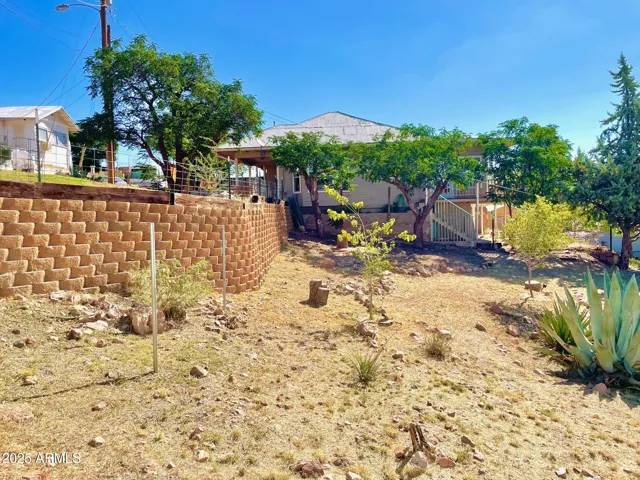 Driveway at upper left