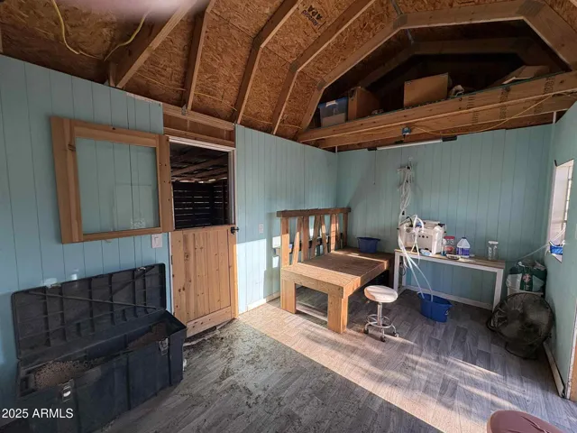 Inside barn designed as milk room
