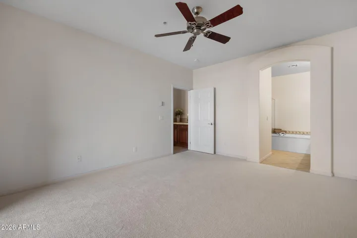 Master bedroom has new carpet & paint