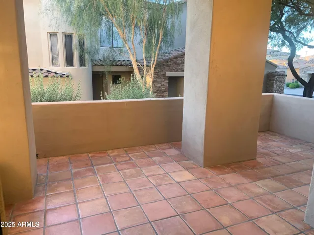 Covered patio off dining room cleaned & coated