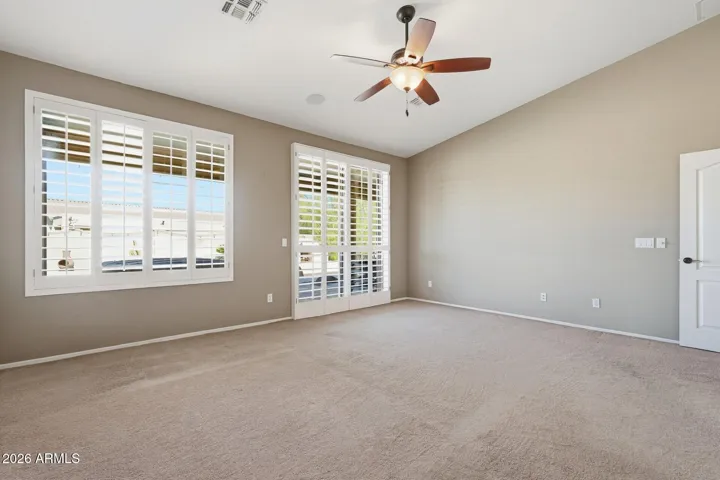 Plantation shutters even on slider door