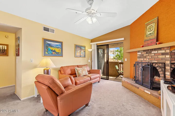 NATURAL FIREPLACE ADDS TO THE COZINESS