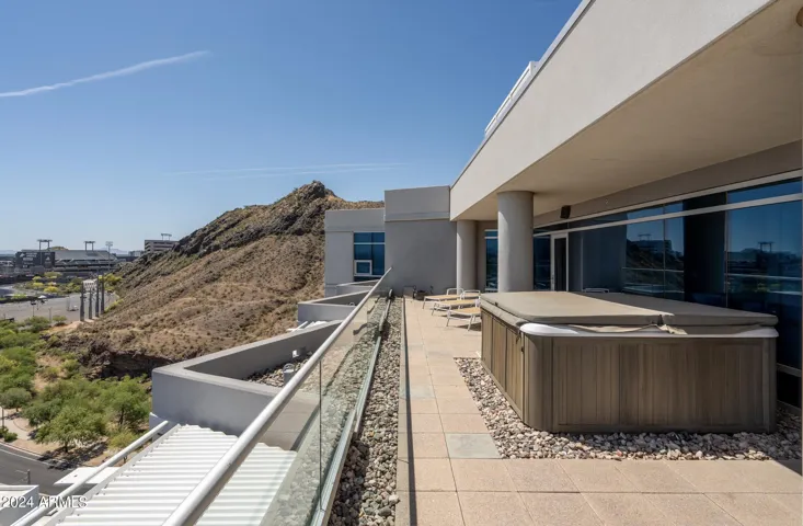 East Balcony looking to South and A-Mountain with Private Hot Tub