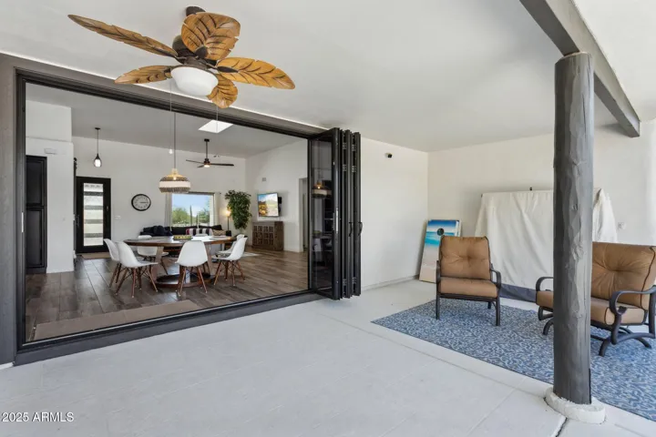 Accordion doors- view from outside