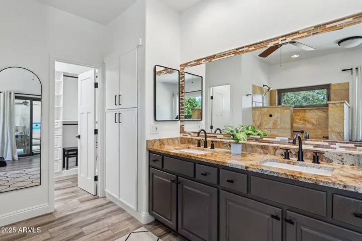 Master bath with double vanity