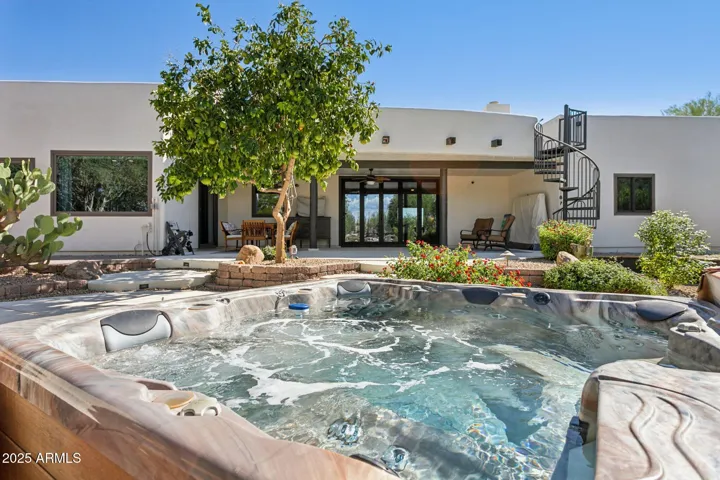 Above ground - large hot tub