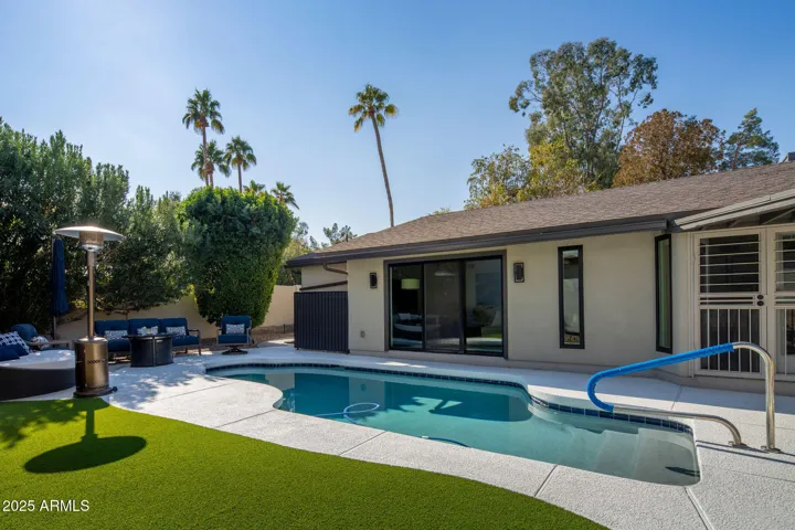 Notice the low maintenance turf lawn too.