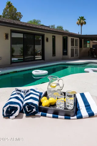 Ready to lounge around the pool.