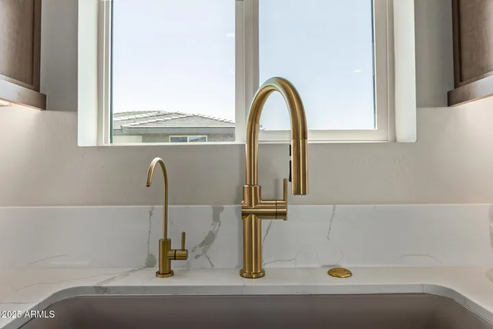 Kohler Solid Brass Kitchen Faucet. Reverse Osmosis Pure Water System at Kitchen Sink