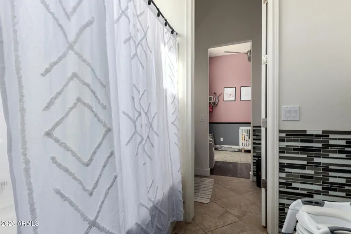 Shower and Tub Portion of Jack and Jill Bathroom