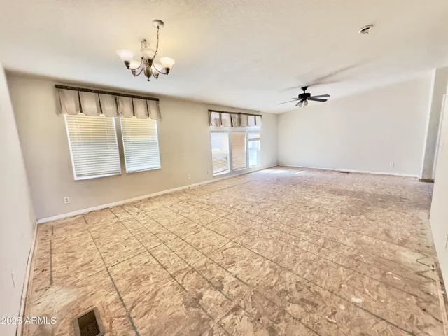 Living room. Ready for new flooring