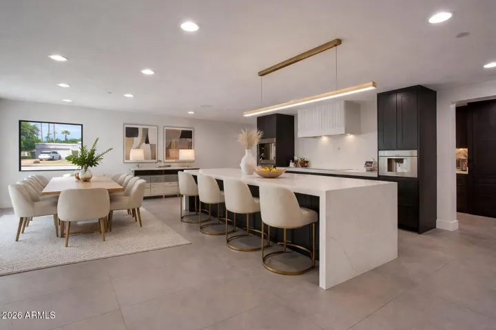 Kitchen view (with virtual staging)