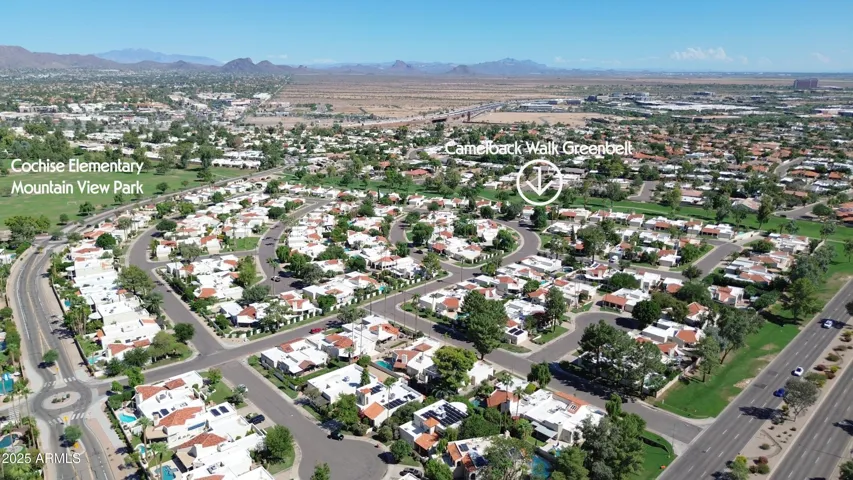 Southeastern aerial view towards the Greenbelt
