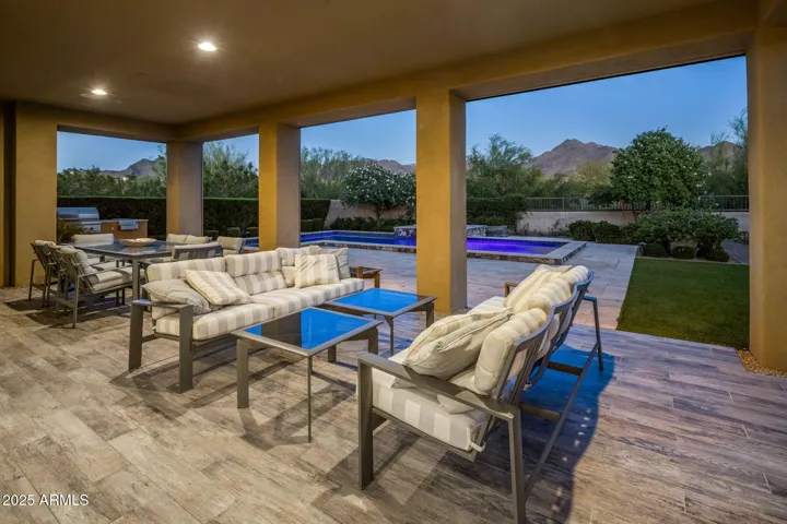 Expansive covered patio