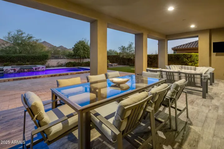 Expansive covered patio
