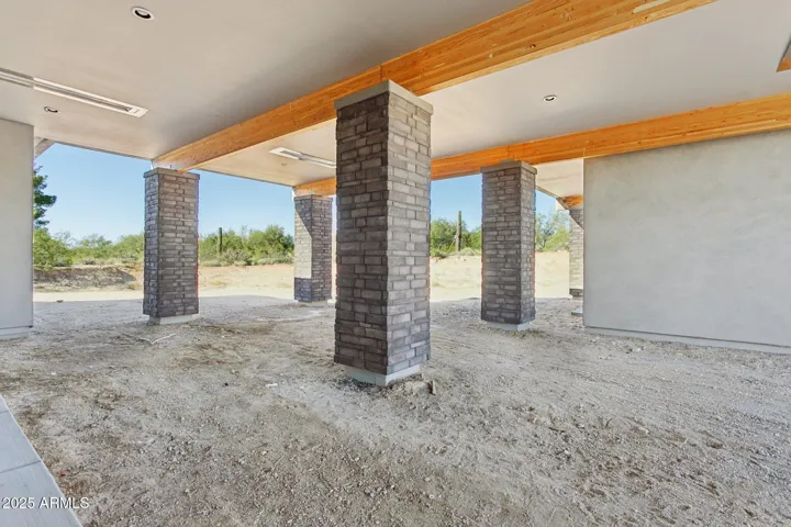 Expansive back covered patio