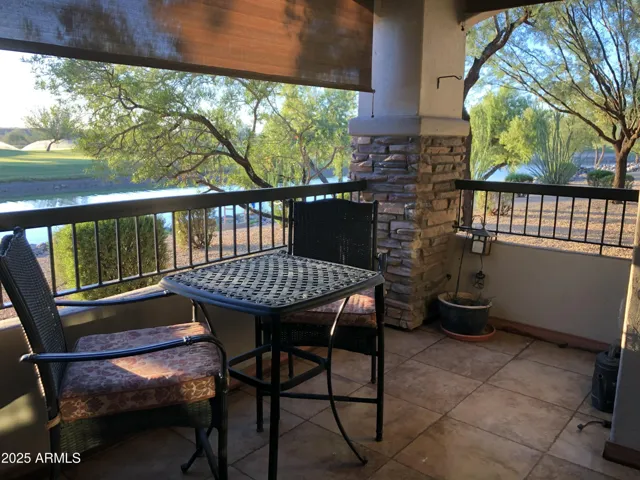 PRIVATE PATIO OVERLOOKING LAKE