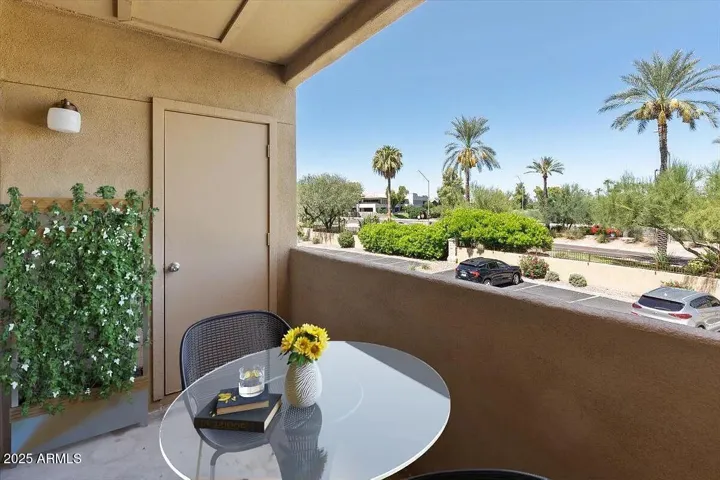 Sit outside your balcony to enjoy the Arizona's Palm Trees & Sunshine