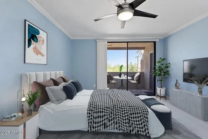 Private balcony off bedroom