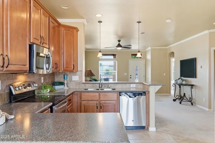 The kitchen flows effortlessly into the great room, ideal for gatherings and everyday living.