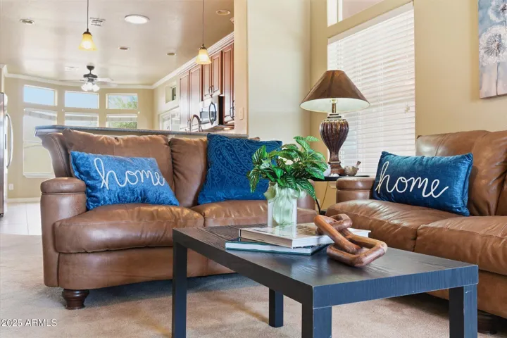 The open concept design connects the great room to the kitchen, making it perfect for entertaining or relaxing.