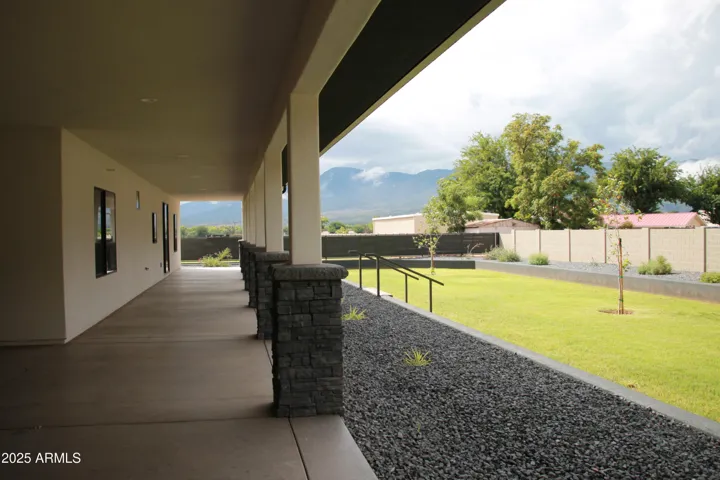 Back Patio and Irrigated grass