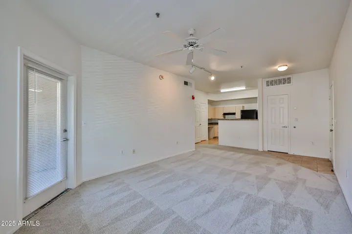 Living room and door to patio