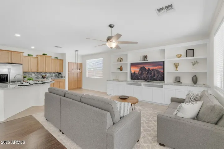 Entertainment feature wall.
