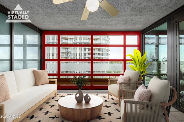 Virtually staged patio