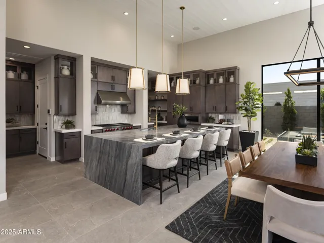Chefs Kitchen with oversized island and upgraded appliances