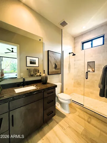 Casita Bath Stunning Seamless shower doors to highlight the upgraded tilework to the ceiling!