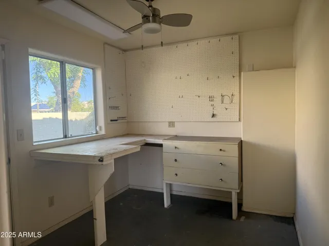 workshop inside main garage but not included in sq footage. Has A/C