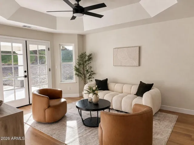 Downstairs Den | Flex Room that could be incredible pool facing office, 2nd living room or and additional bedroom