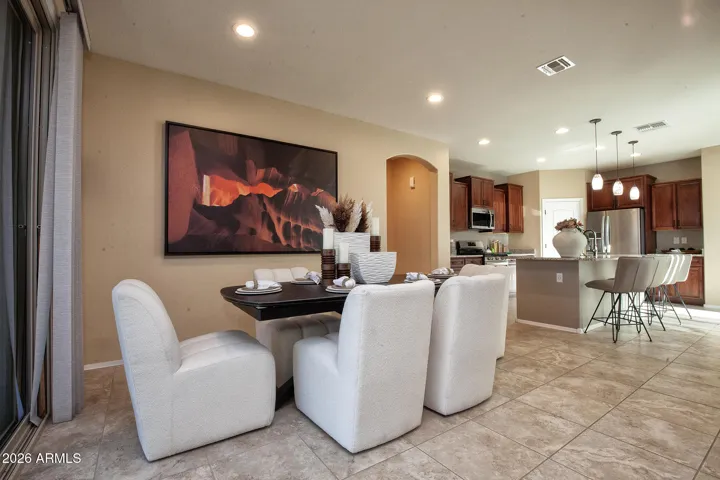 Eating Area in the Gathering Room looking toward the Kitchen
