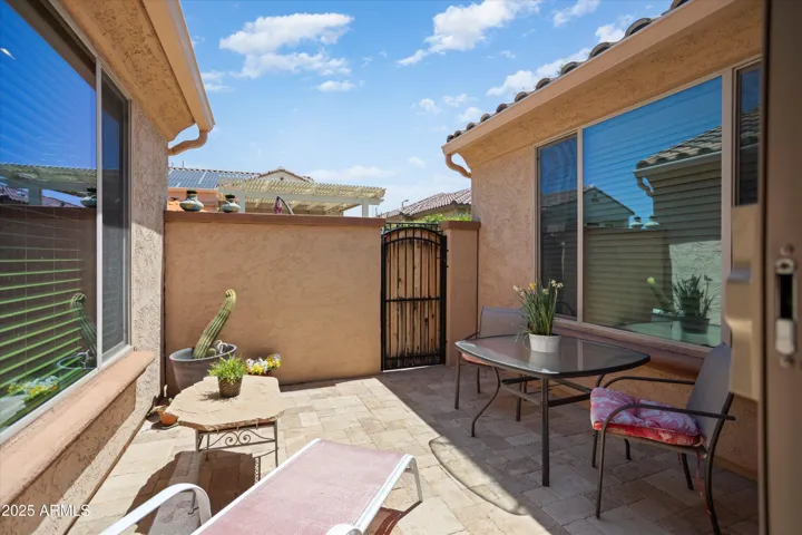 Cozy Side Courtyard across from Kitchen