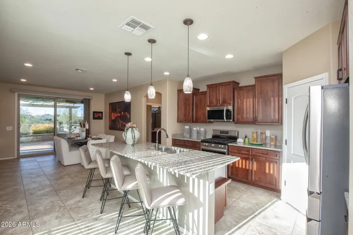 Kitchen with Staggered Cabinets