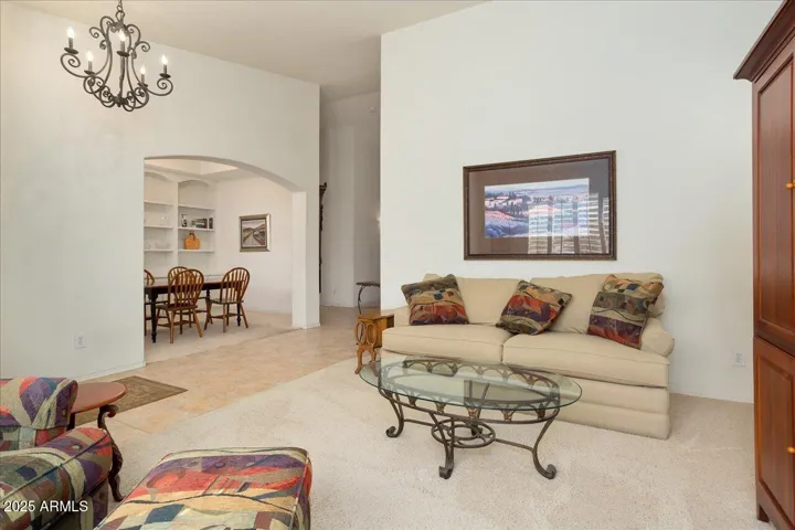 Opposite the formal living room is the formal dining room.