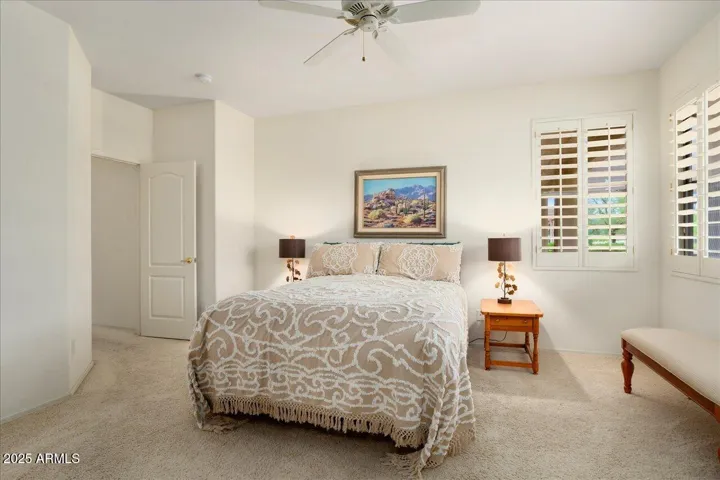 In this view we look south across the room. Nice windows in here look out to the golf course and mountains.