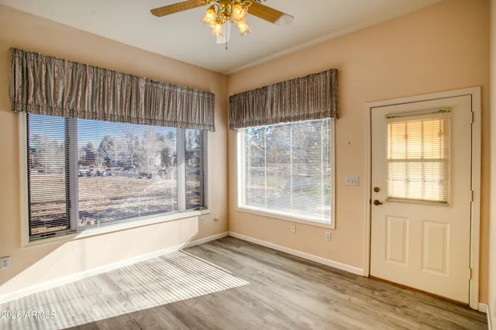Large Windows and Exit to Backyard