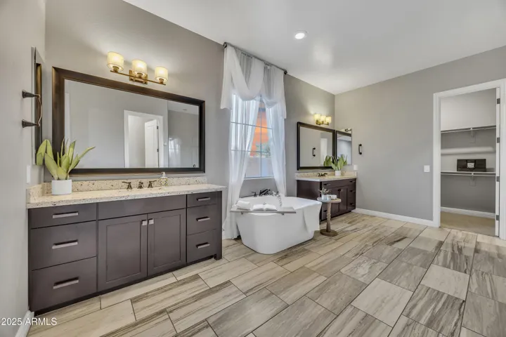 Luxurious primary bathroom