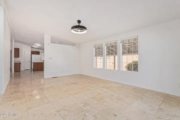 Bright and inviting, living area 1 offers a view (and access to) the front patio!